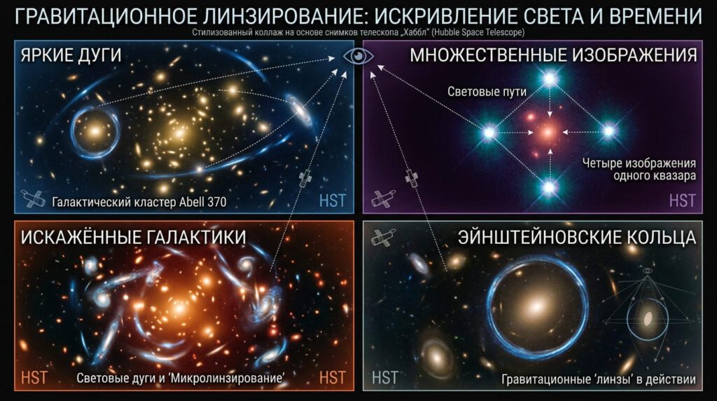 Стилизованный коллаж снимков телескопа Хаббл